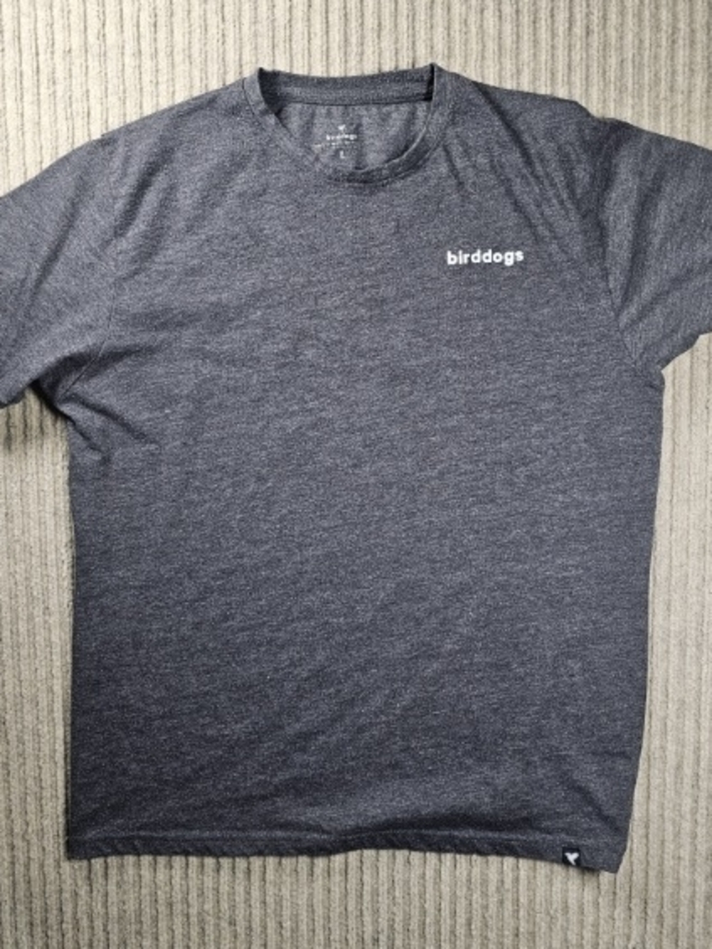 Birddogs T-shirt Mens Large Logo Short Sleeve Crewneck Gray